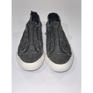 Blowfish Charcoal Distressed Slip On Sneakers